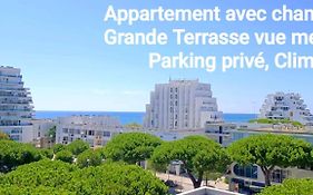 Le Sémaphore - studio climatisé, grande terrasse vue mer - parking, wifi